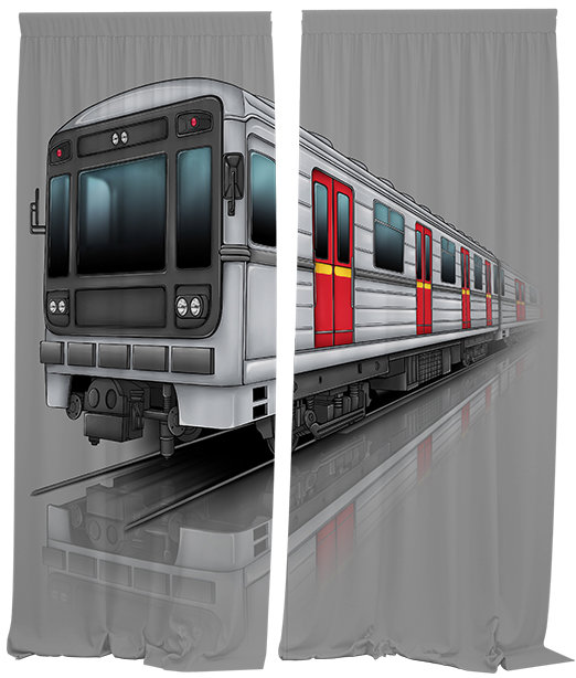 IMPAR Závěsy Metro 71,140 × 250 cm