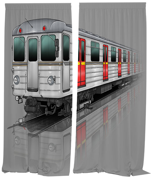 IMPAR Závěsy Metro Ečs,140 × 250 cm