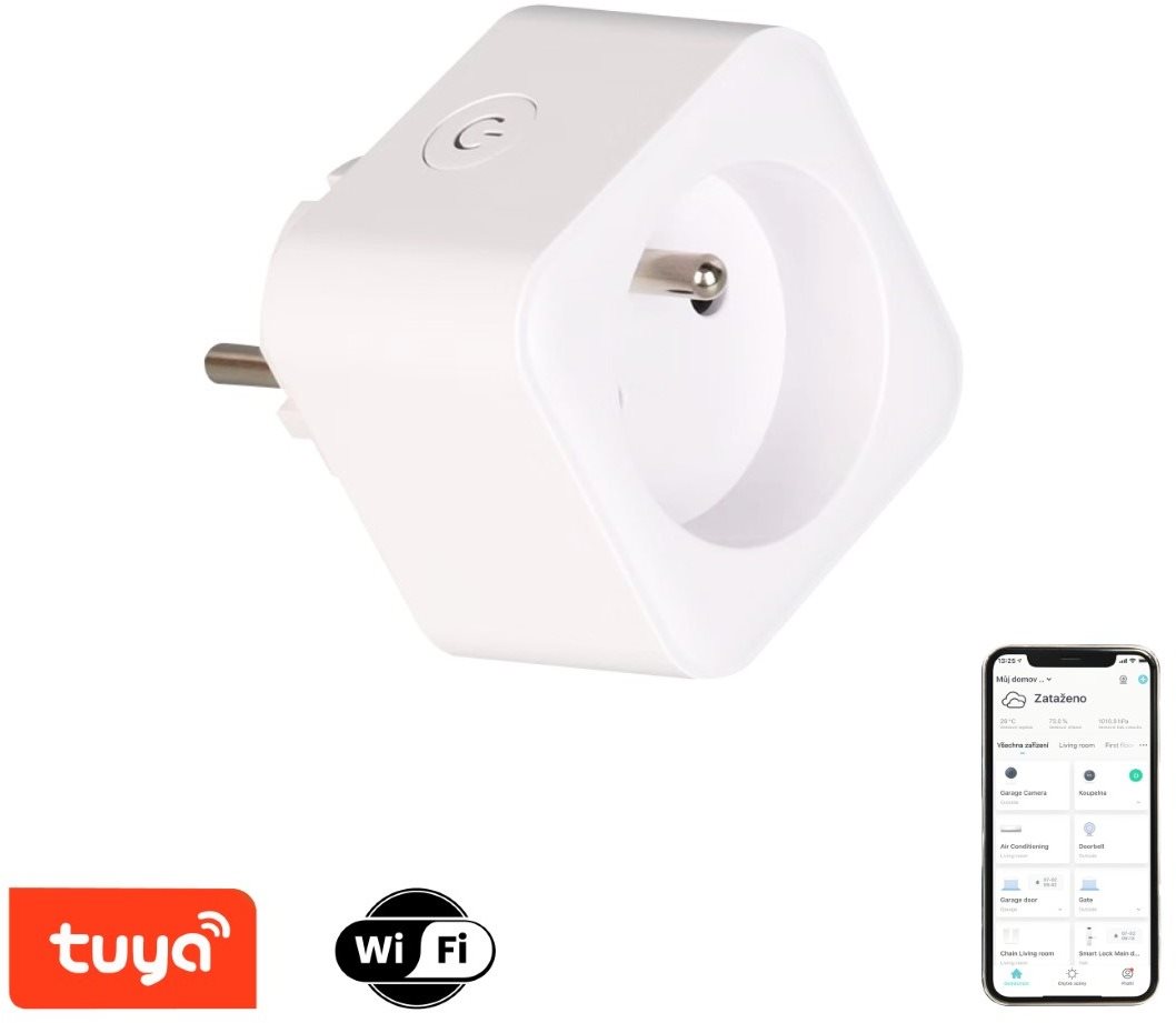 IMMAX NEO LITE Smart vnitřní zásuvka v2 s kolíkem, typ E, WiFi