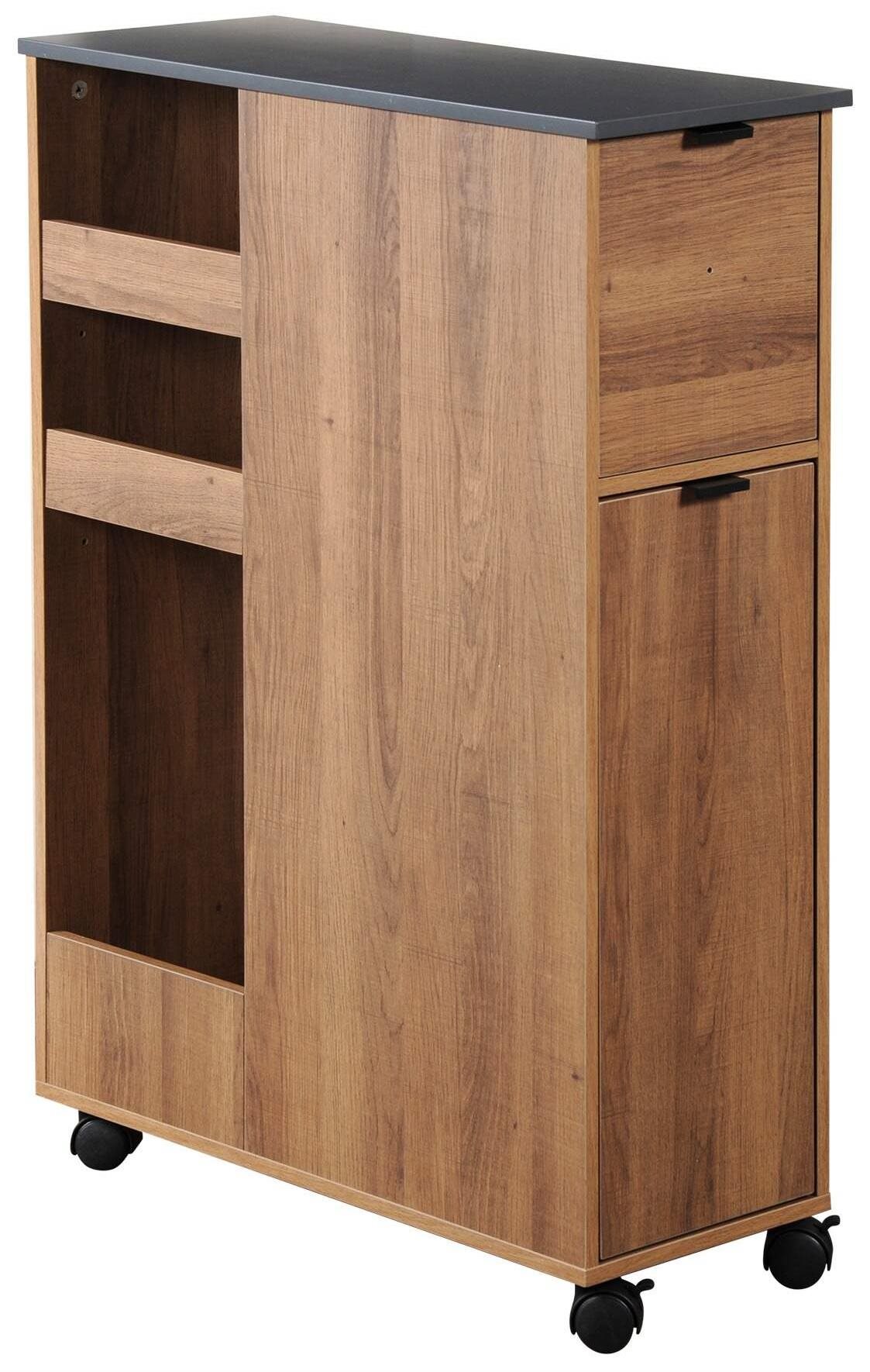 Kesper regál do výklenku s policemi v dřevěném dekoru