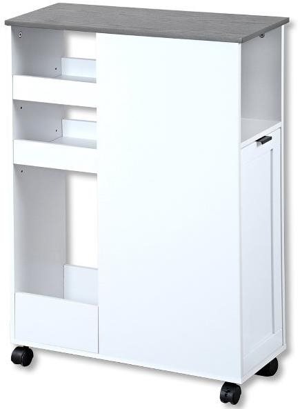 Kesper regál do výklenku s policemi v bílém melaminu