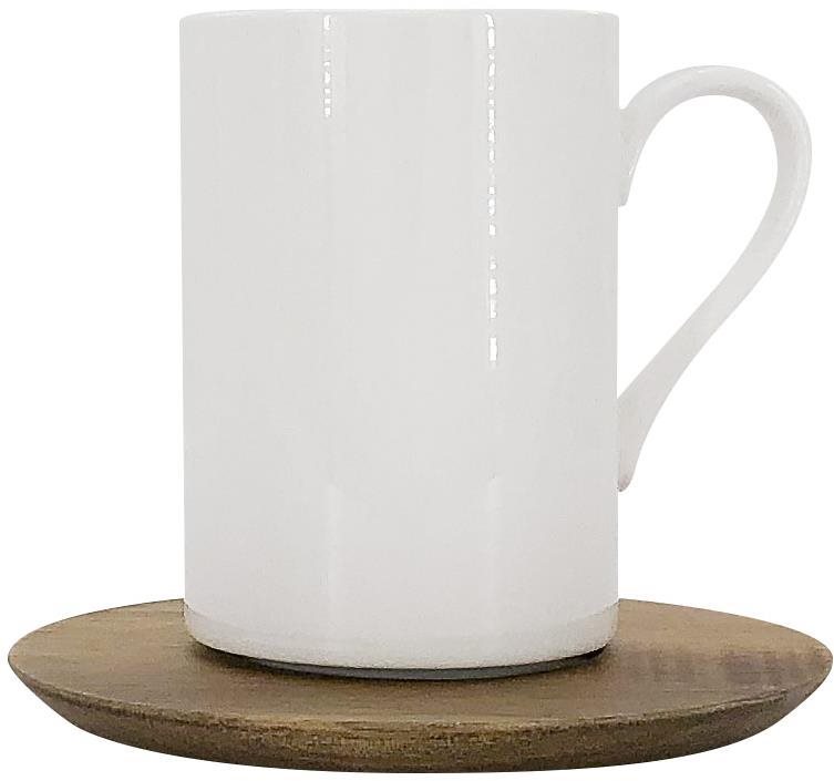 by inspire Hrnek Pipe, 400ml s dřevěným podšálkem