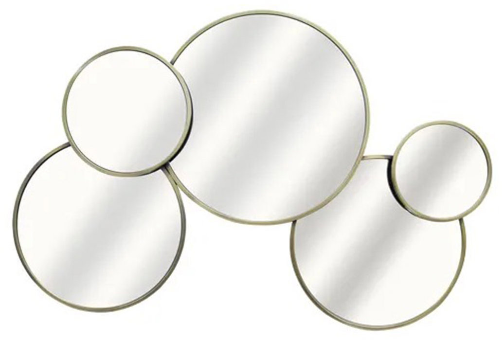 Inspire Zlaté dekorační zrcadlo, k zavěšení, 60 × 40 cm, zlaté