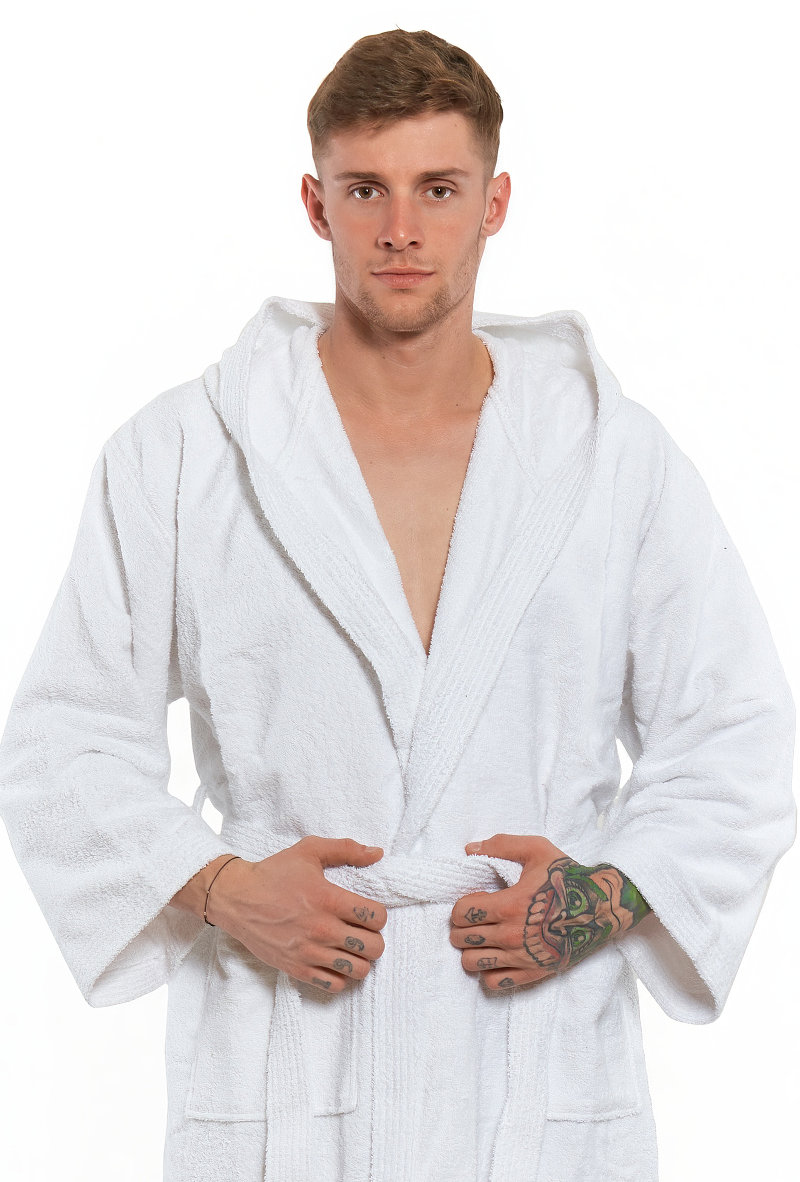 Interkontakt Pánský župan s kapucí 01 white Velikost županu XXL