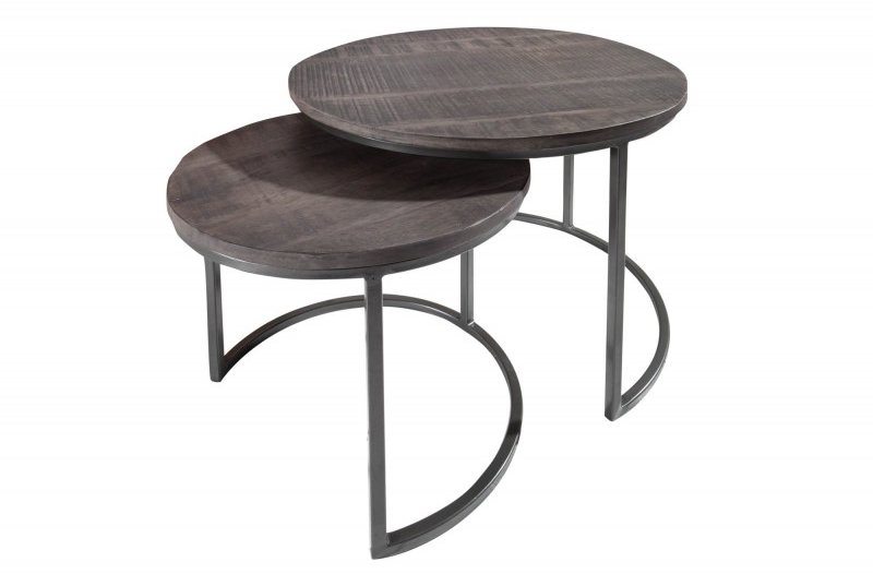 Invicta Interior Elements 55 cm Set 2 ks, šedý masiv mango
