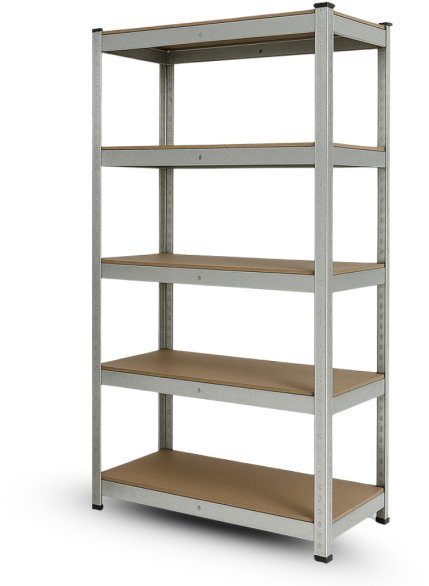 IQ garden Bezšroubový regál 180 × 80 × 40, pozinkovaný - 5 polic IQ models