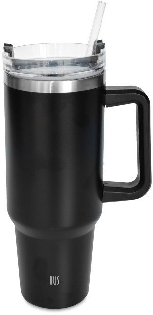 Iris Barcelona Tumbler s brčkem 1200ml, černý