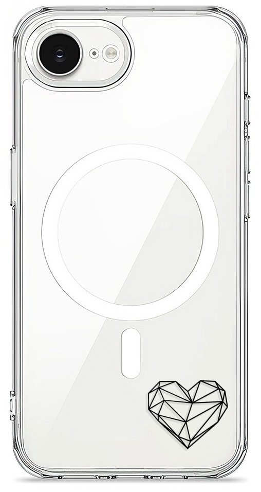 iSaprio Pure MagSafe pouzdro čiré - Digital Love II pro iPhone 16e / 17e