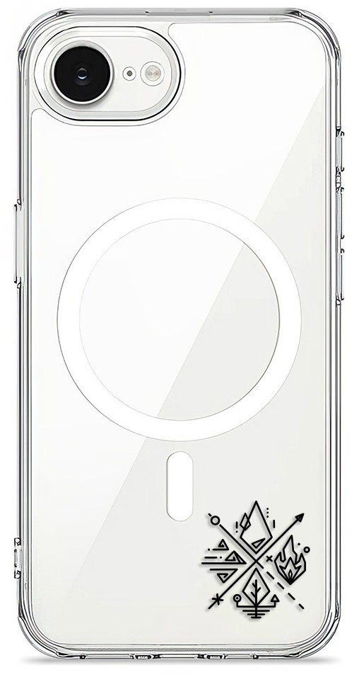 iSaprio Pure MagSafe pouzdro čiré - Elements II pro iPhone 16e / 17e