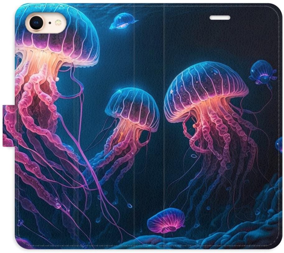 iSaprio flip pouzdro Jellyfish pro iPhone 7/8/SE 2020