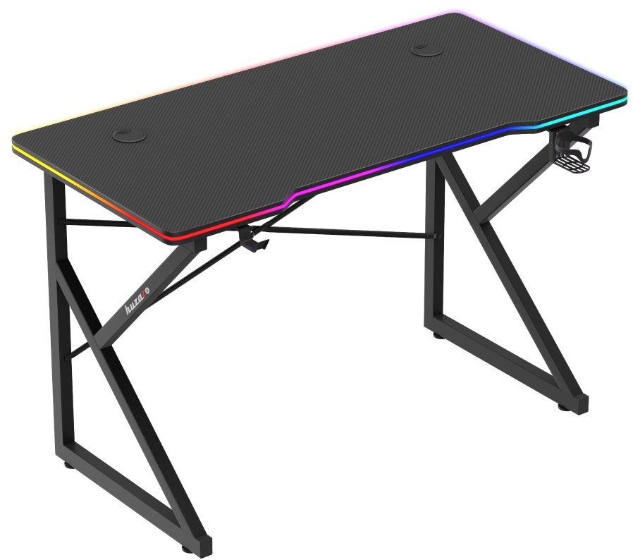 Huzaro Hero 1.7 RGB černý herní stůl s podsvícením