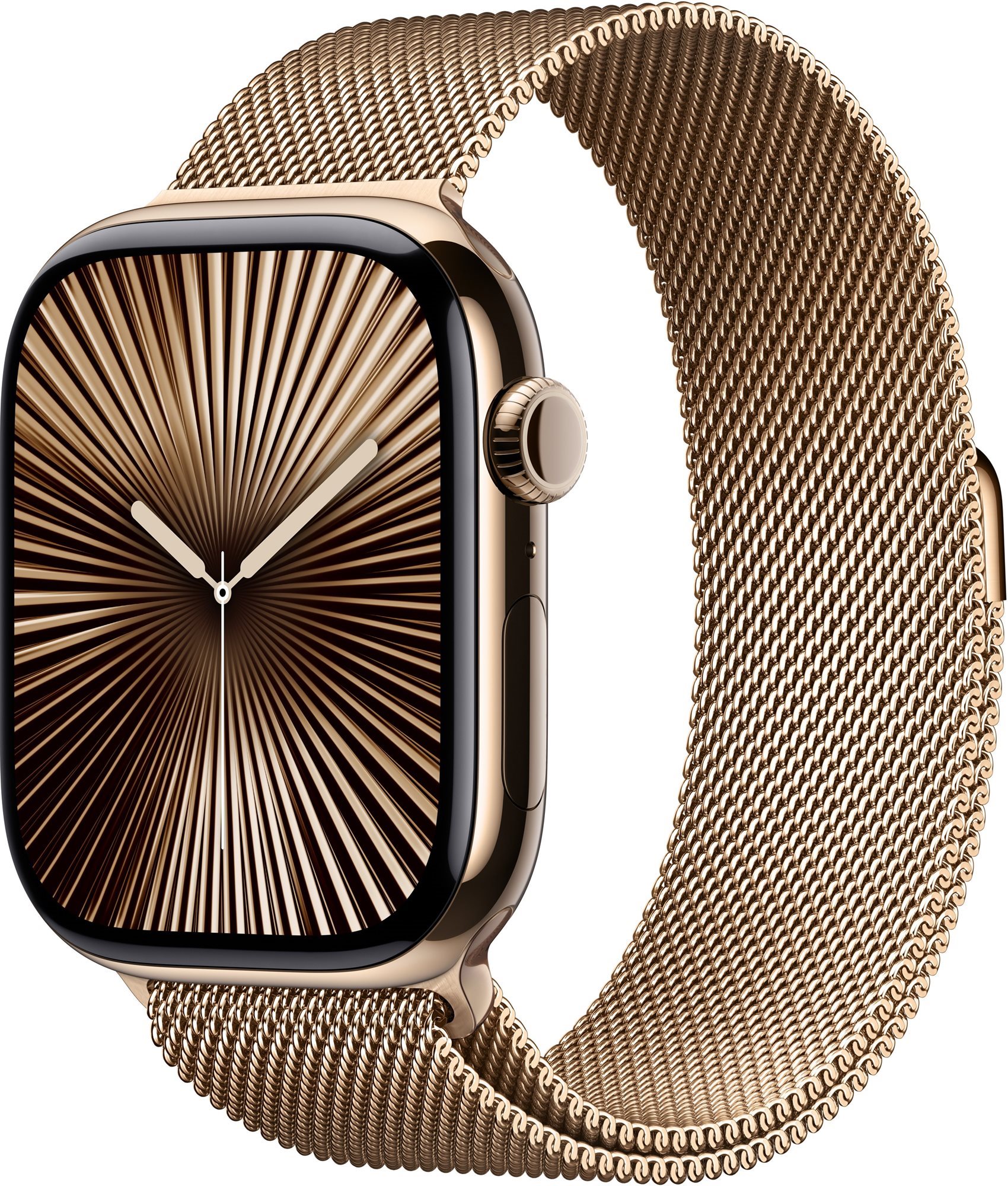 Apple Watch Series 10 46mm Cellular Zlatý titan se zlatým milánským tahem - M/L