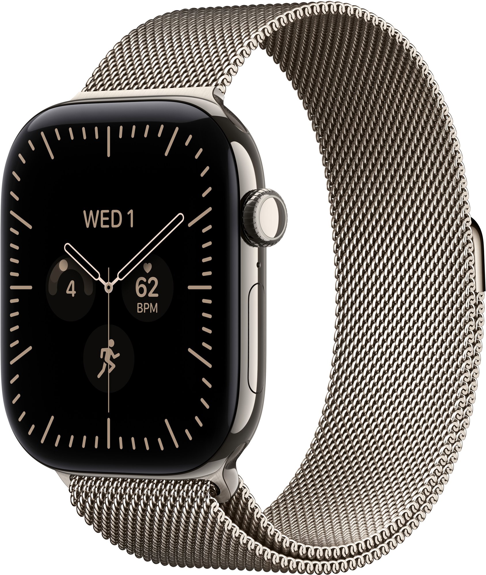 Apple Watch Series 12 Cellular 42mm přírodní titan s přírodním milánským tahem