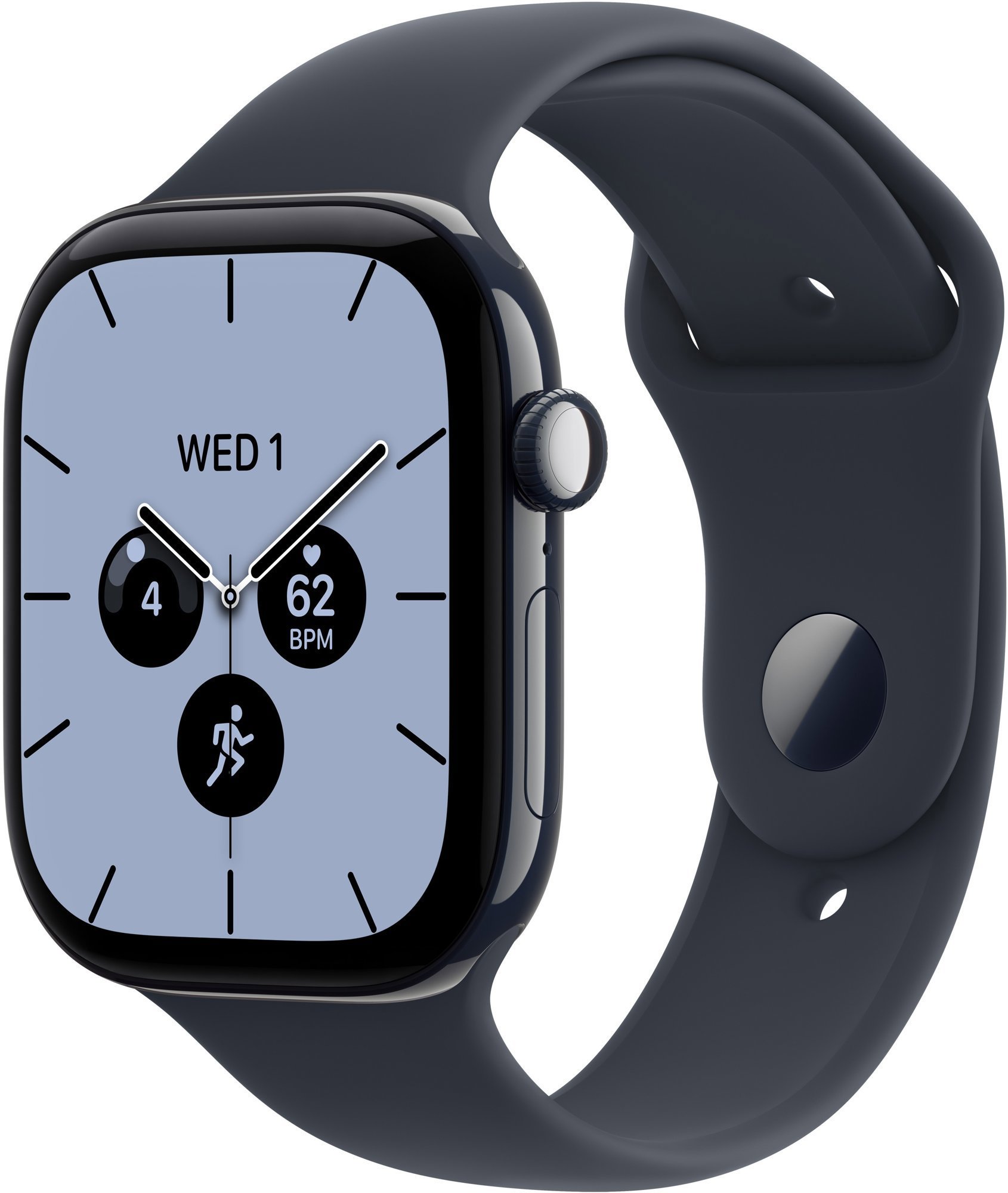 Apple Watch Series 12 Cellular 46mm noční modrá keramika s námořnicky modrým sportovním řemínkem - M