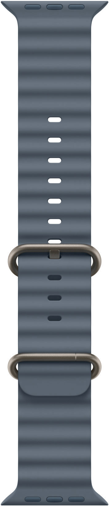 Apple Watch 49mm ocelově modrý Oceánský řemínek - provedení z přírodního titanu