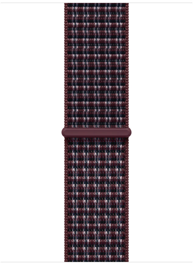 Apple Watch 46mm burgundsky kostkovaný provlékací sportovní řemínek