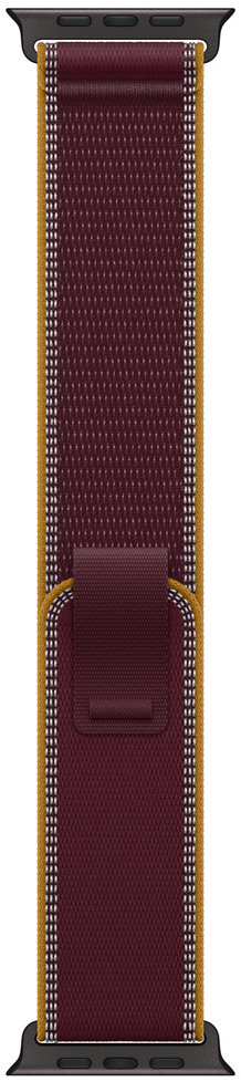 Apple Watch 49mm burgundsky červený Trailový tah - M/L - provedení z černého titanu