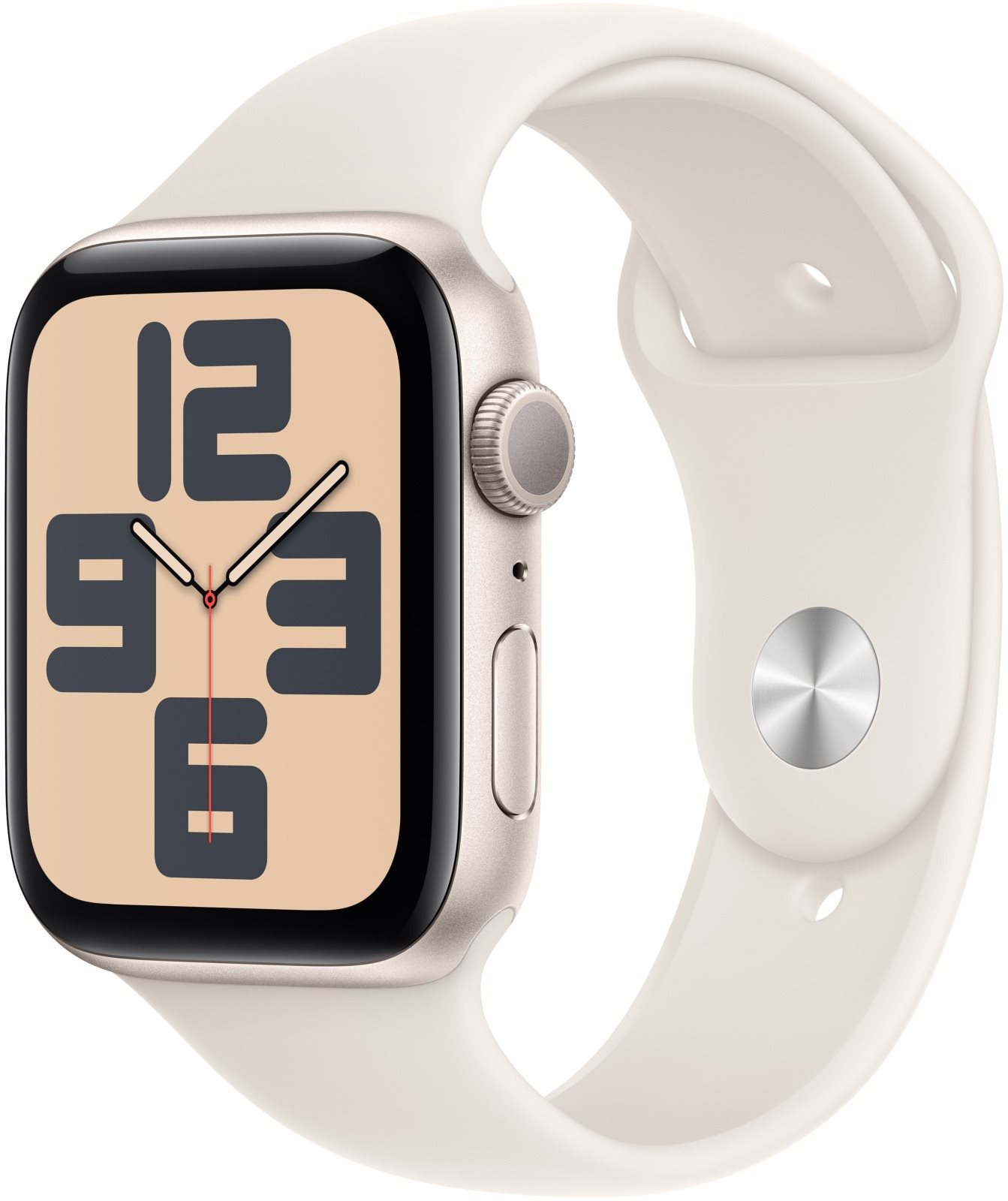 Apple Watch SE 44mm Hvězdně bílý hliník s hvězdně bílým sportovním řemínkem - M/L