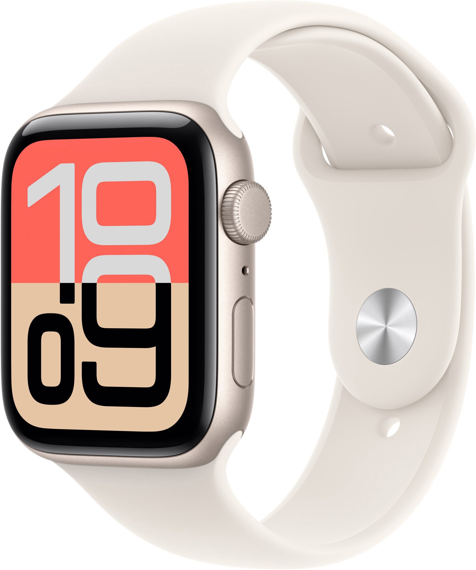 Apple Watch SE 3 44mm Hvězdně bílý hliník s hvězdně bílým sportovním řemínkem - S/M