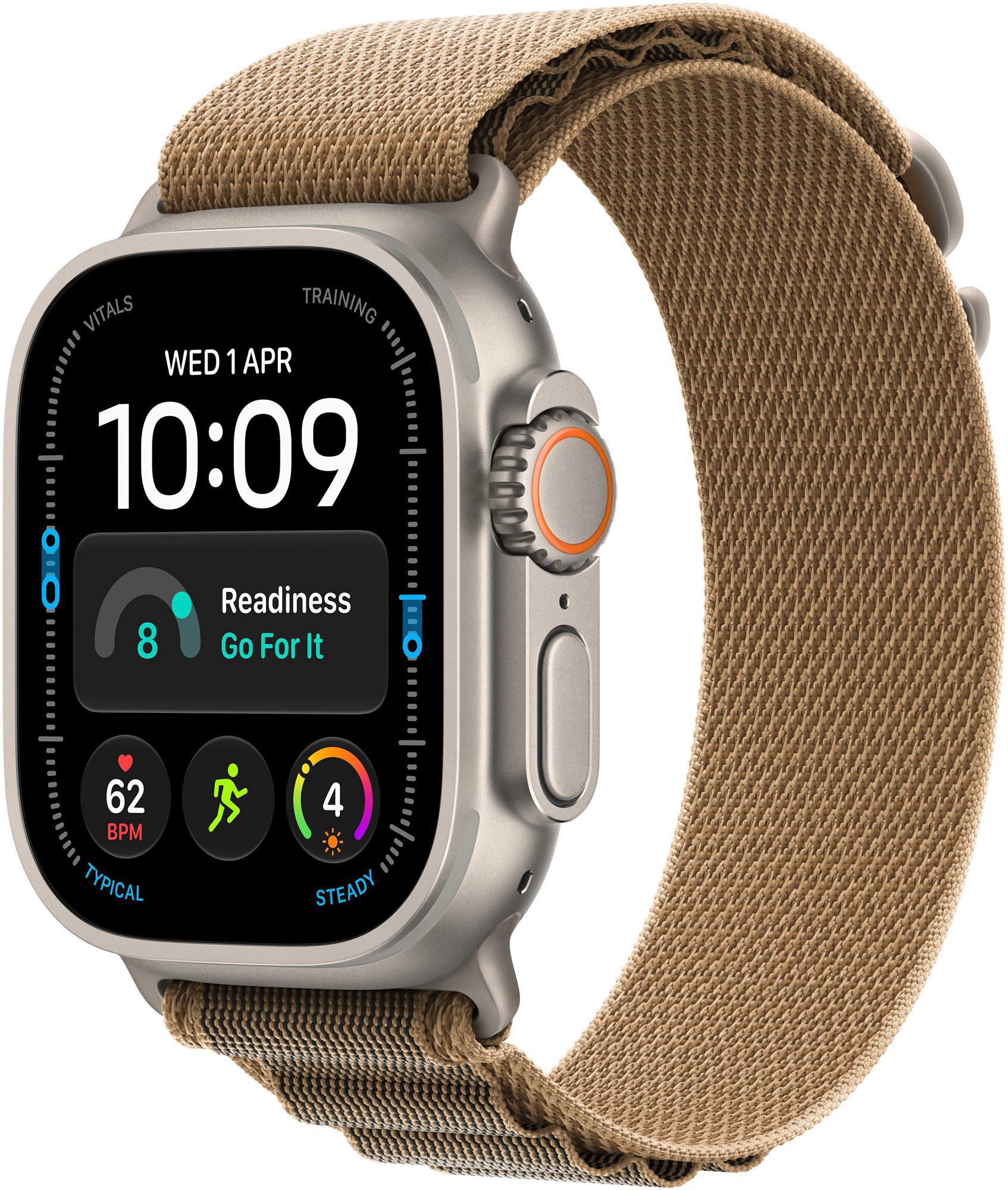 Apple Watch Ultra 4 49mm přírodní titan s pouštním alpským tahem - M