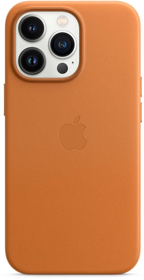 Apple iPhone 13 Pro Max Kožený kryt s MagSafe zlatohnědý