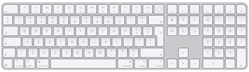 Apple Magic Keyboard 2024 s Touch ID, bílé klávesy - US Int.
