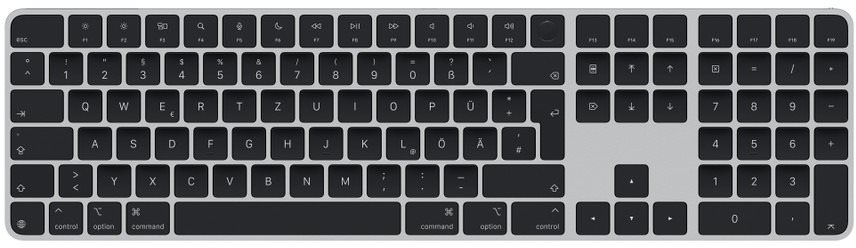 Apple Magic Keyboard 2024 s Touch ID, černé klávesy - GER