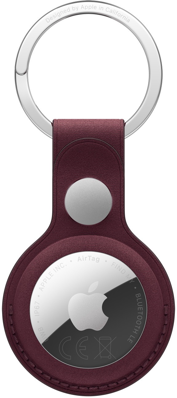 Apple Klíčenka z tkaniny FineWoven na AirTag burgundsky červená
