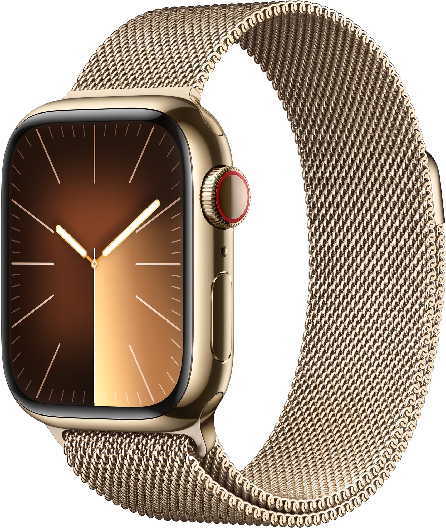 Apple Watch Series 9 41mm Cellular Zlatý nerez se zlatým milánským tahem