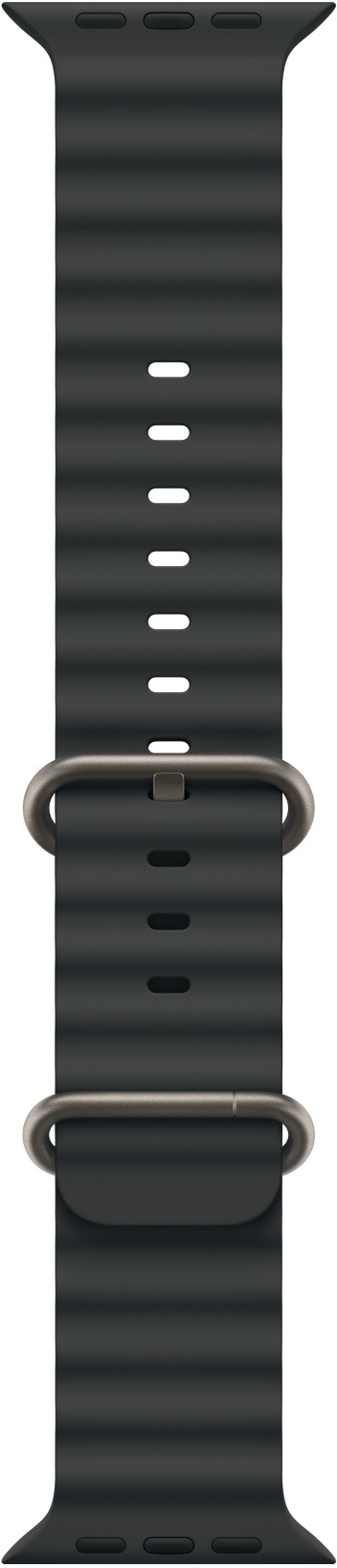 Apple Watch 49mm černý Oceánský řemínek - provedení z přírodního titanu