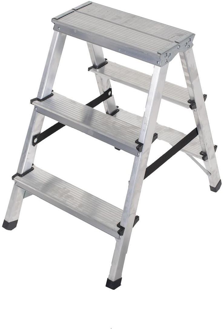 J.A.D. TOOLS Schůdky oboustranné hliníkové, 3 příčky