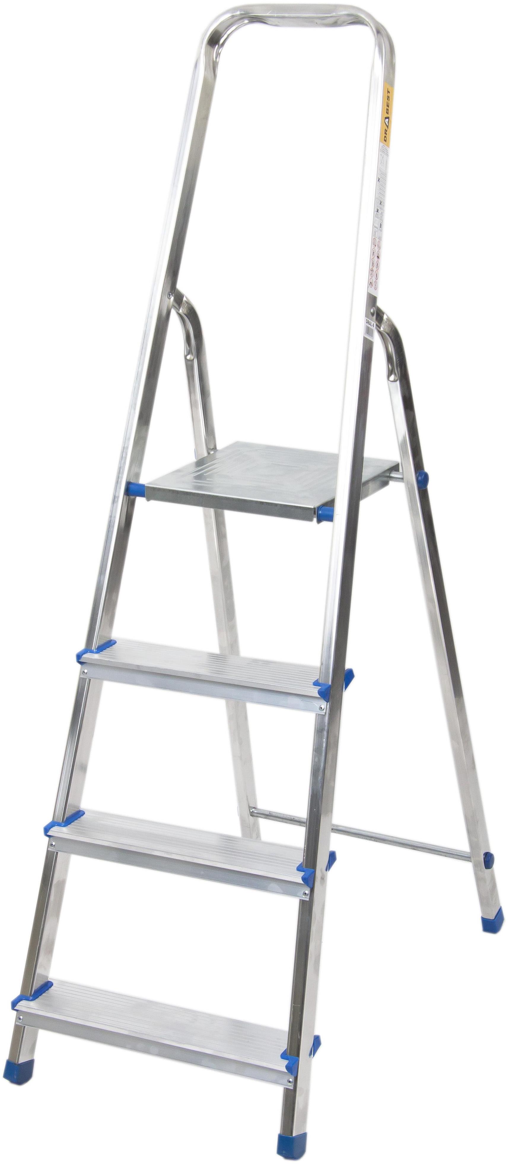 J.A.D. TOOLS Schůdky jednostranné hliníkové s madlem, 4 příčky