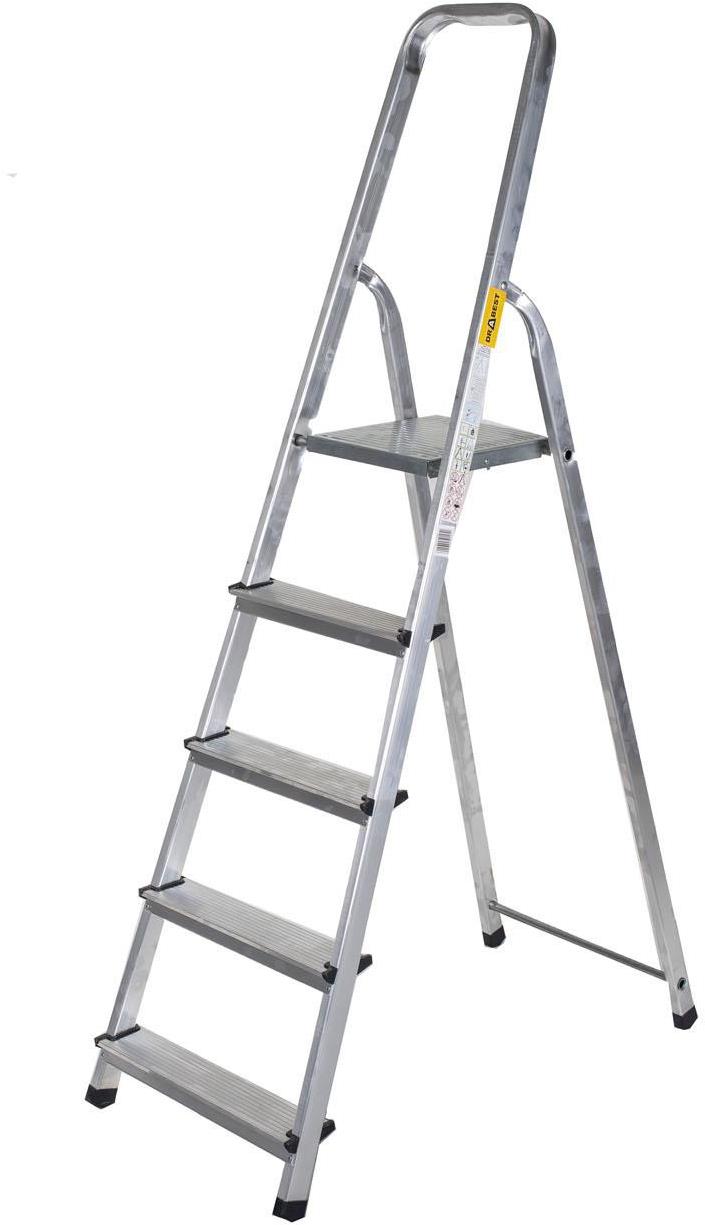 J.A.D. TOOLS Schůdky jednostranné hliníkové s madlem, 5 příček