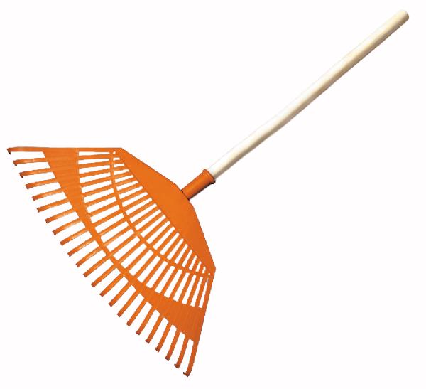 J.A.D. TOOLS Hrábě vějířové obloukové plastové, 23 planžet s násadou 120 cm