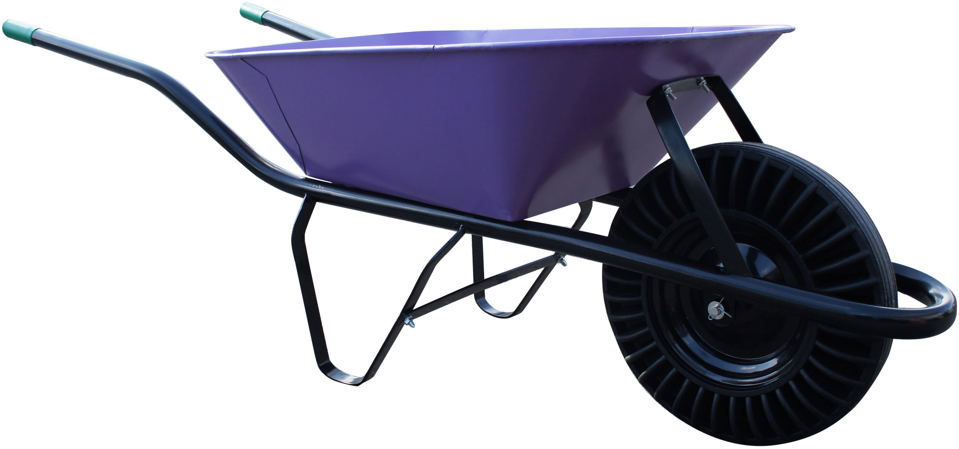 J.A.D. TOOLS kolečko stavební, plná pryž, 60 l, fialové