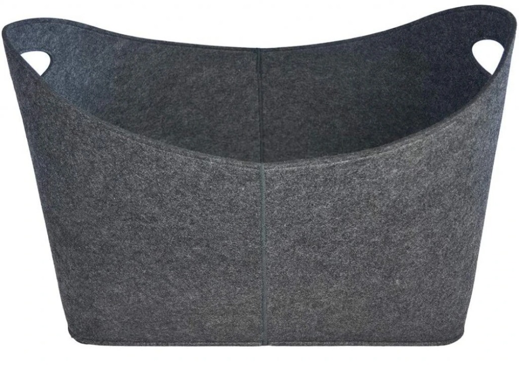 J.A.D. TOOLS Koš na dřevo plsťový šedý 54 × 39 × 30 cm