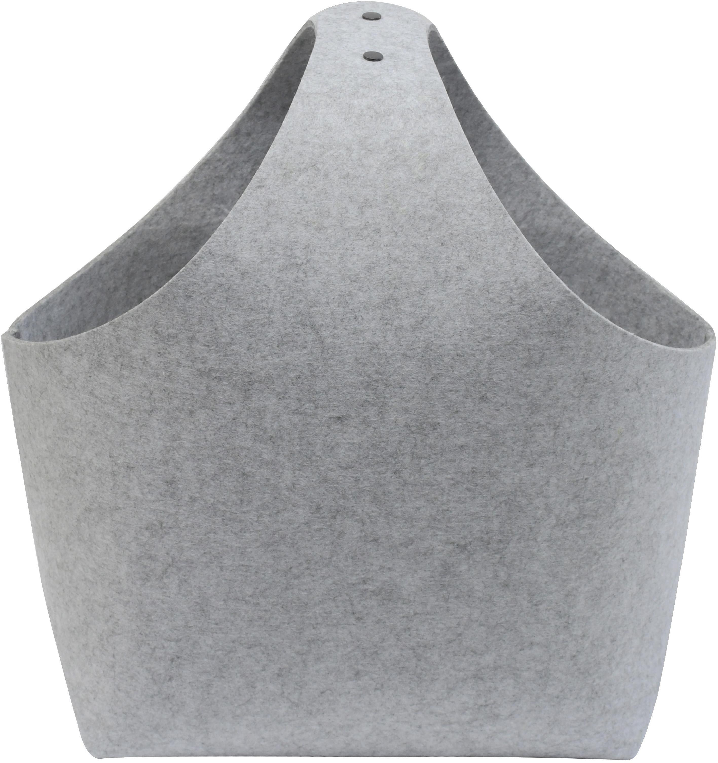 J.A.D. TOOLS Koš na dřevo plsťový světle šedý 36 × 22 × 47cm