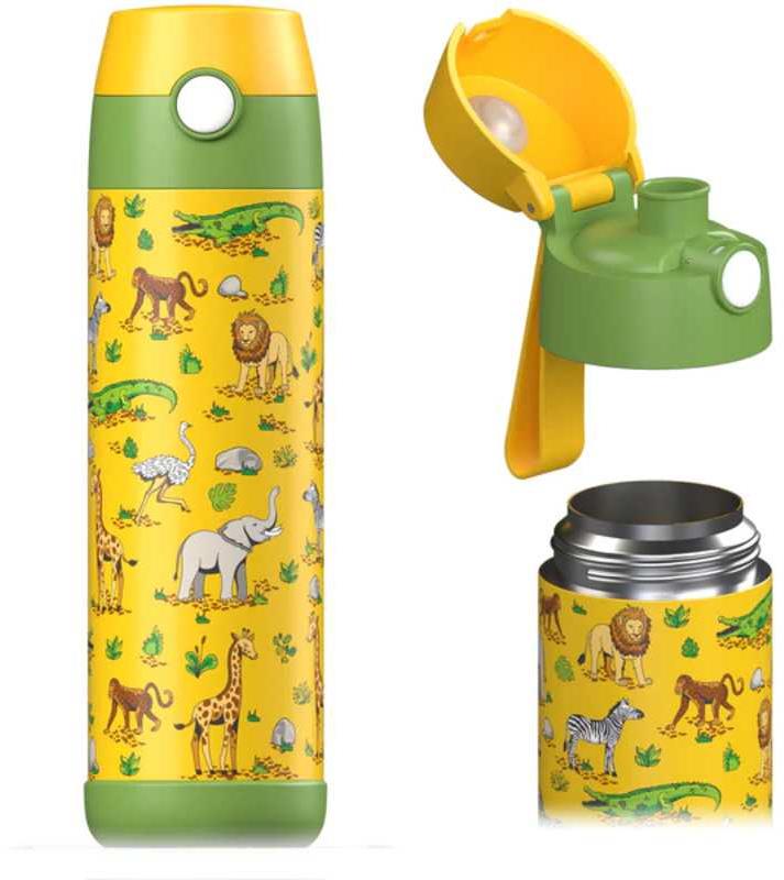 Jarlson Dětská nerezová termoláhev MALI Safari 500 ml