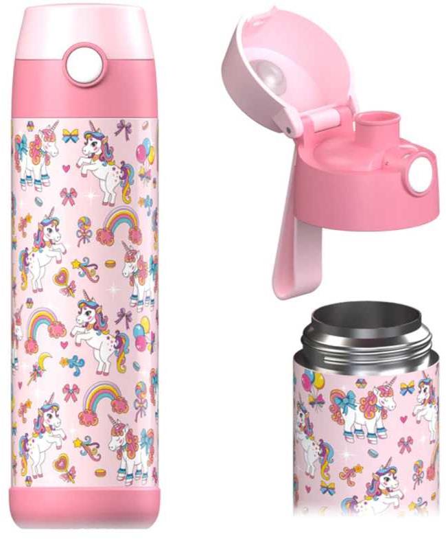 Jarlson Dětská nerezová termoláhev MALI Unicorn 500 ml
