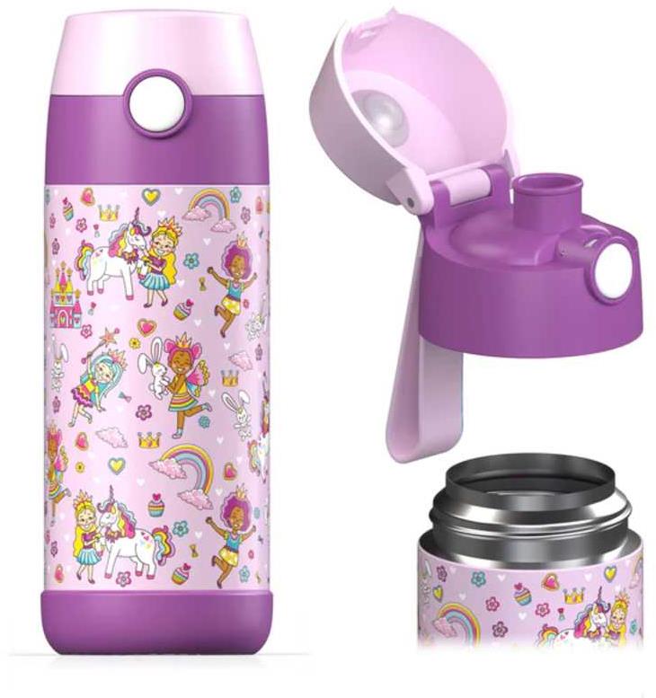 Jarlson Dětská nerezová termoláhev na pití MALI Princezna 350 ml