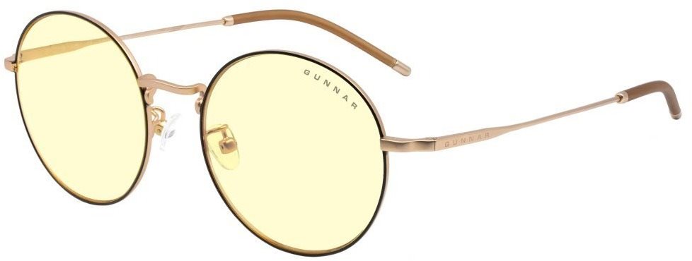 GUNNAR Ellipse Blackgold, jantarová skla