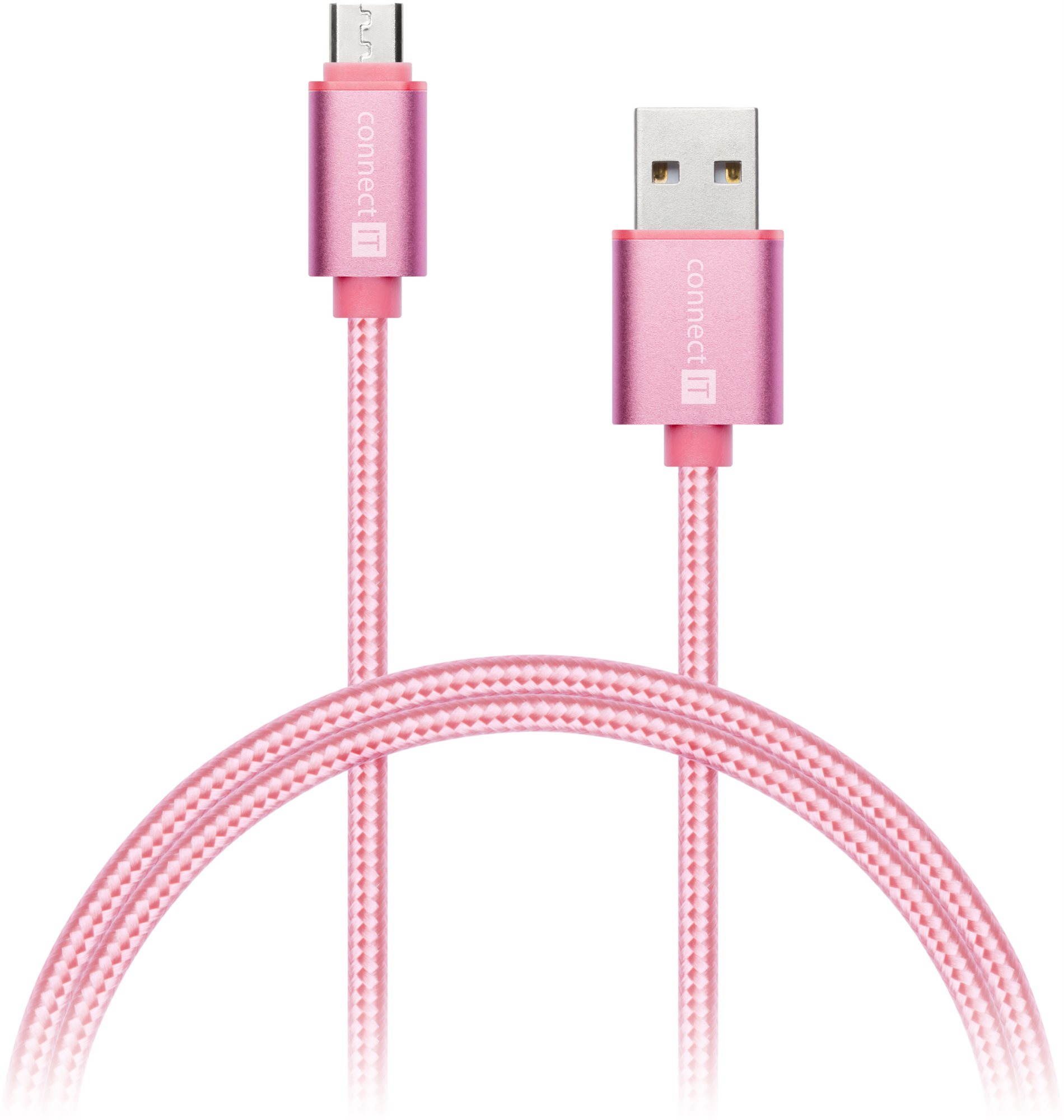CONNECT IT Wirez Premium Metallic micro USB 1m rose