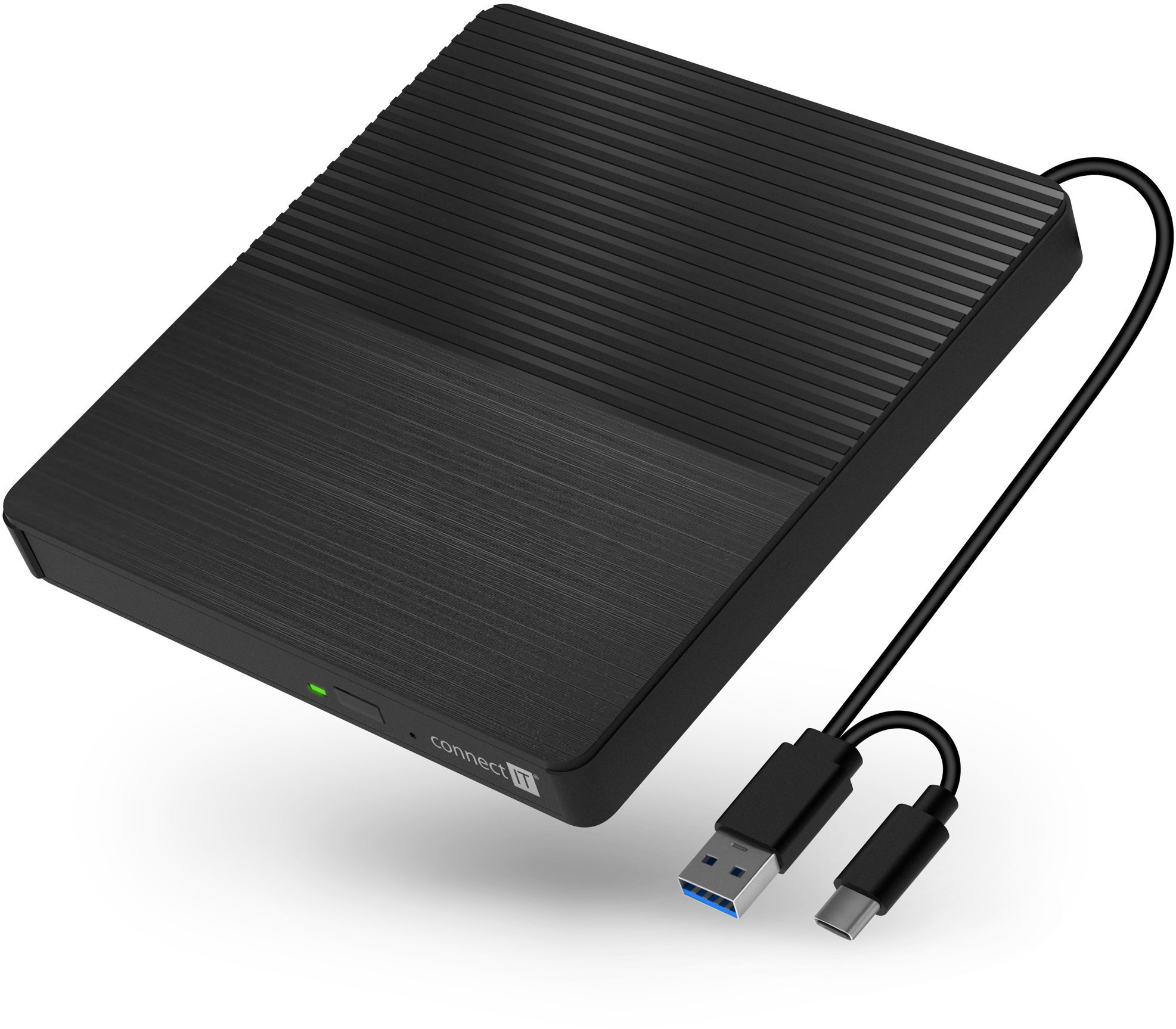 CONNECT IT 3v1 SlimDrive + čtečka karet, USB-C