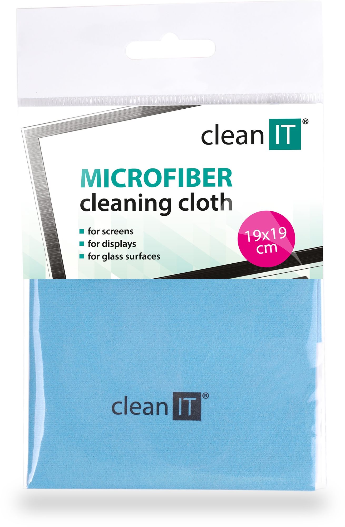 CLEAN IT Čisticí utěrka z mikrovlákna, malá světle modrá