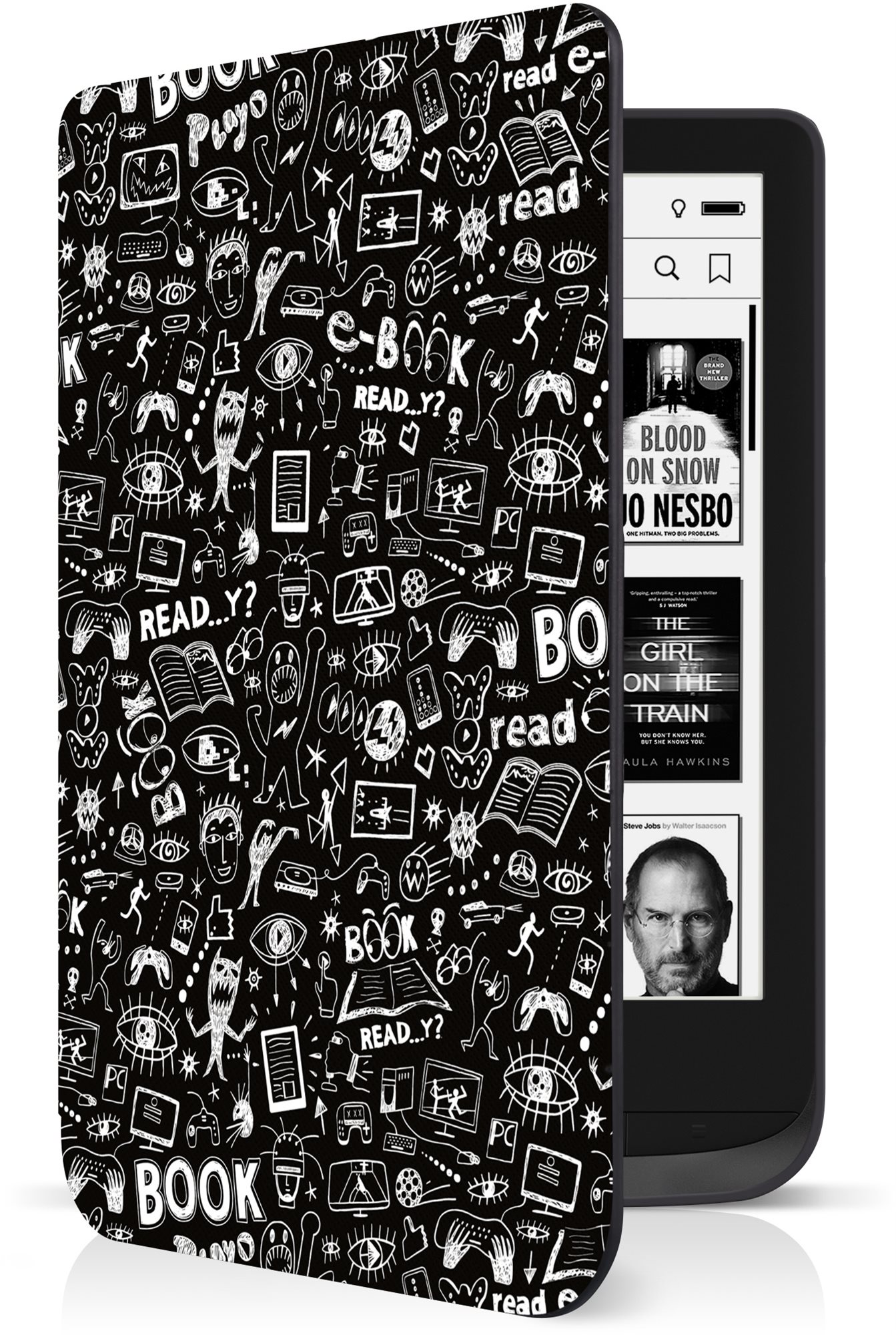 CONNECT IT pro PocketBook 616/627/628/632 (Basic Lux 2, Touch Lux 4 a 5, Touch HD3), Doodle Black