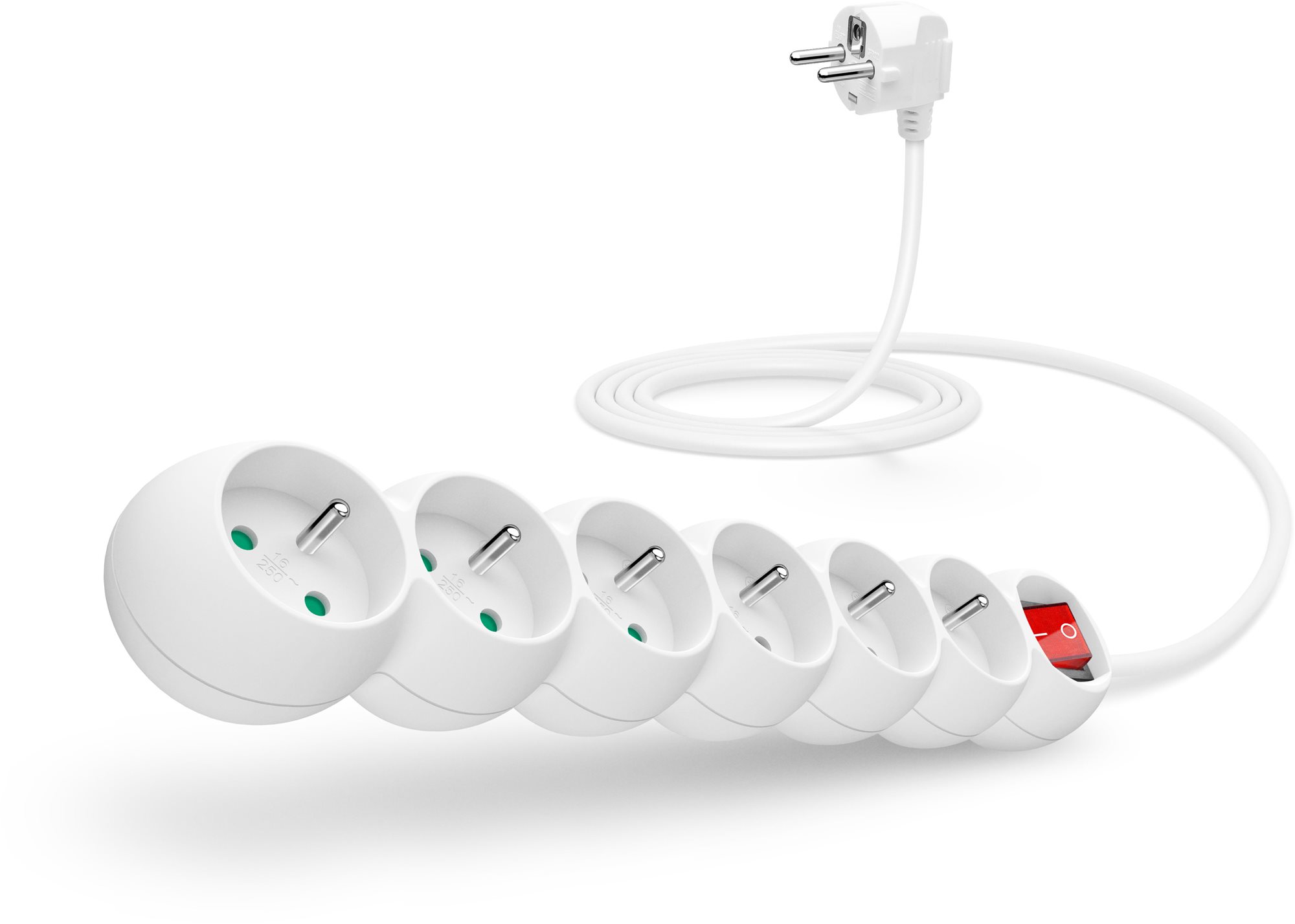 Prodlužovací kabel CONNECT IT s 6 zásuvkami a vypínačem