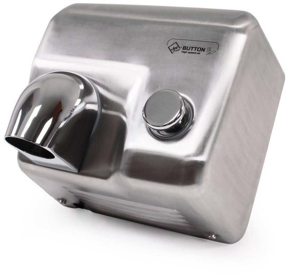 JET DRYER BUTTON Stříbrný