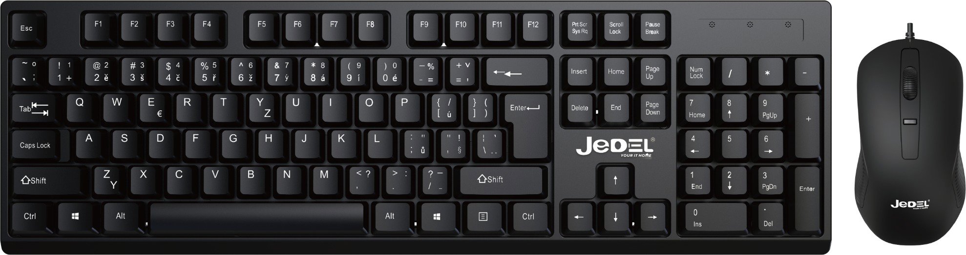 JEDEL G19 Wired set, černá - CZ/SK