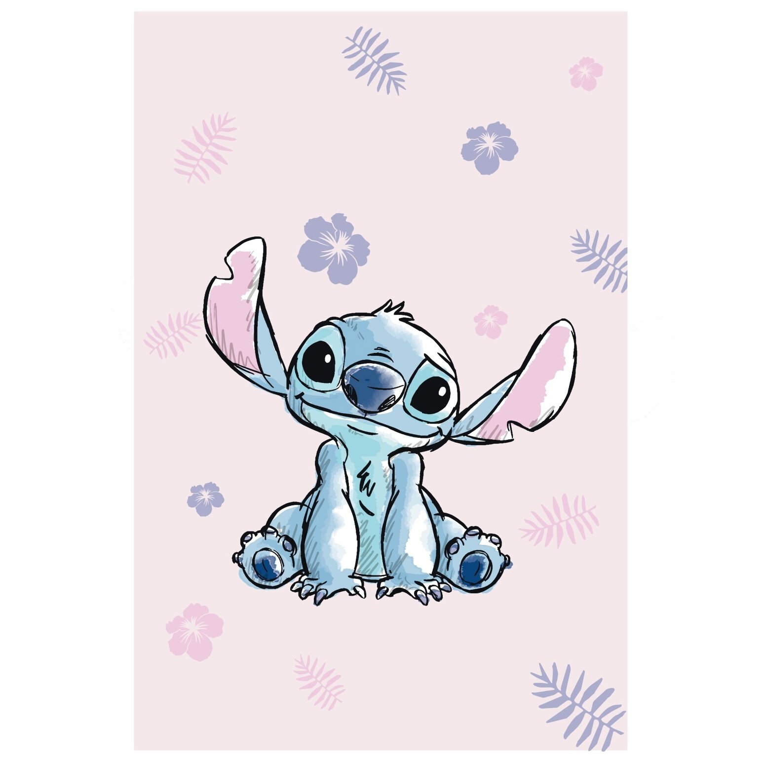 Jerry Fabrics Mikroflanelová deka Lilo a Stitch Pink 100 × 150 cm