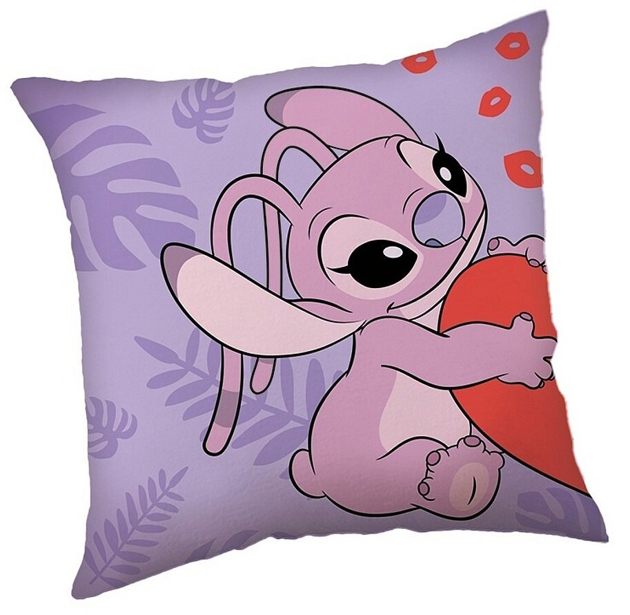 Jerry Fabrics Polštářek Lilo a Stitch 40 × 40 cm Kiss